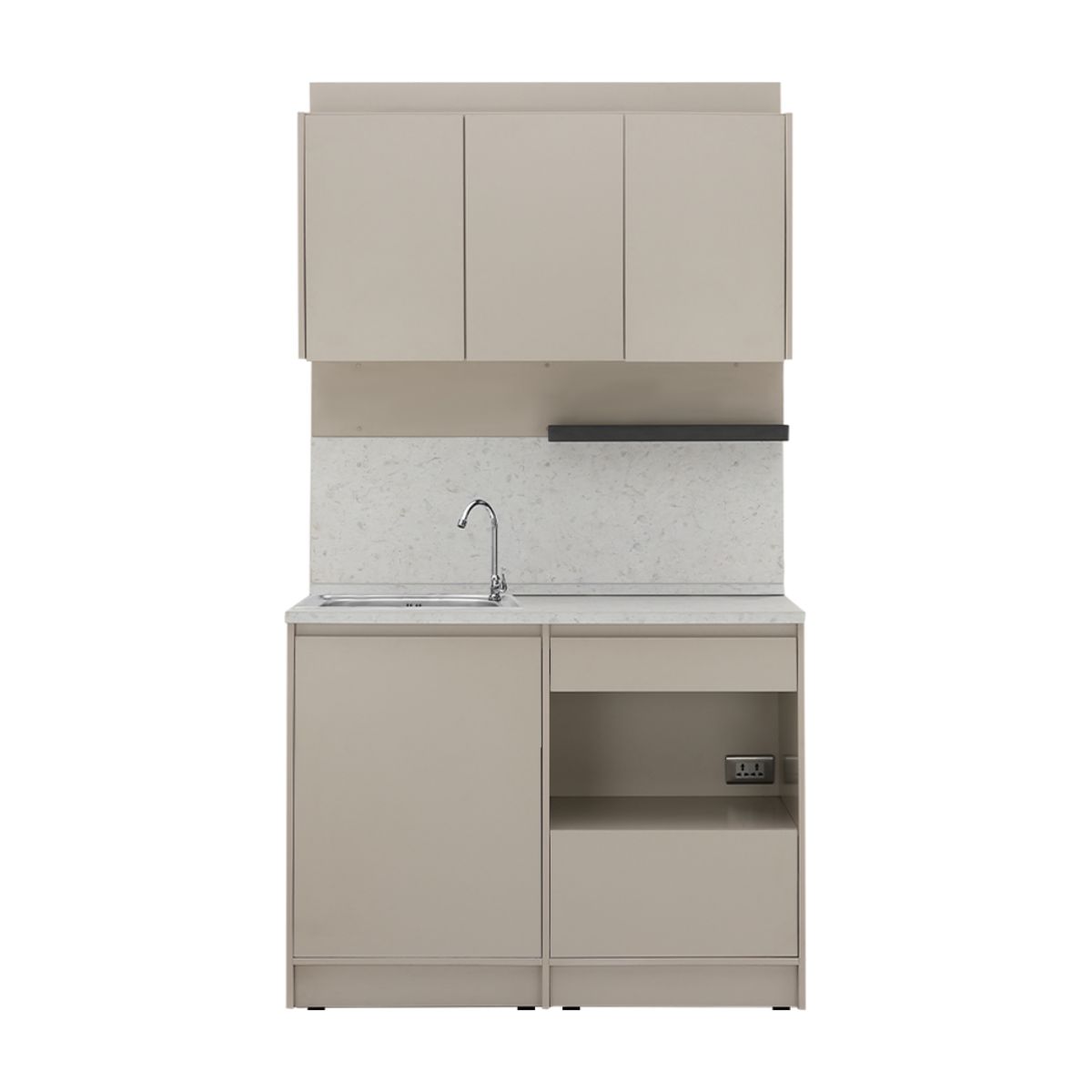 Index Living Mall ชุดครัว รุ่นเพนเน่ ขนาด 120 ซม. - สีเบจ/หินอ่อน มีซิงค์