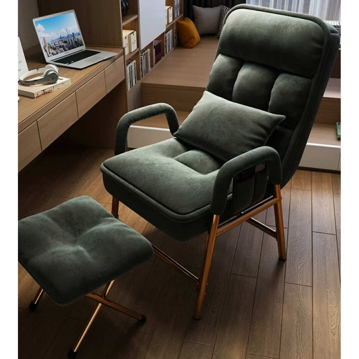 Ap-Shopping เก้าอี้โซฟาญี่ปุุ่น ปรับได้ 5 ระดับ Ch27 เทา