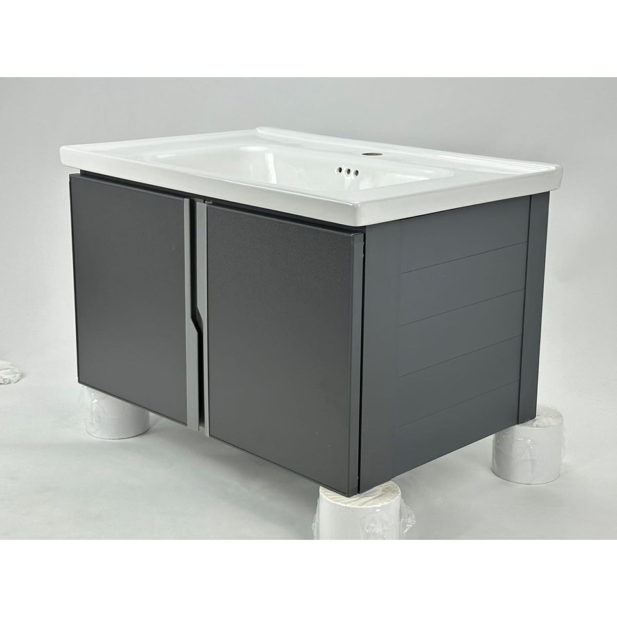 Forward ชุดตู้อ่างล้างหน้าเซรามิค อ่างล้างมือพร้อมเคาว์เตอร์ ตู้กระจก มี2สี2ขนาดหน้ากว้าง60,70ซม.