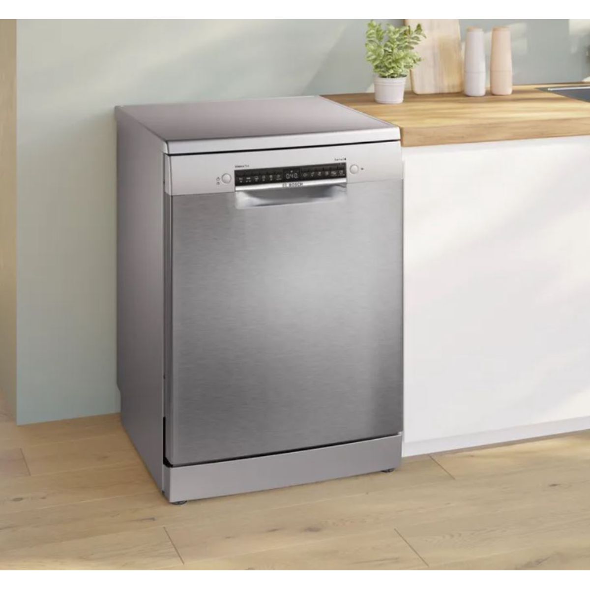 เครื่องล้างจานแบบตั้งพื้น ขนาด 60 Cm สีสแตนเลส ซีรีส์4 รุ่น SMS4ECI26E
