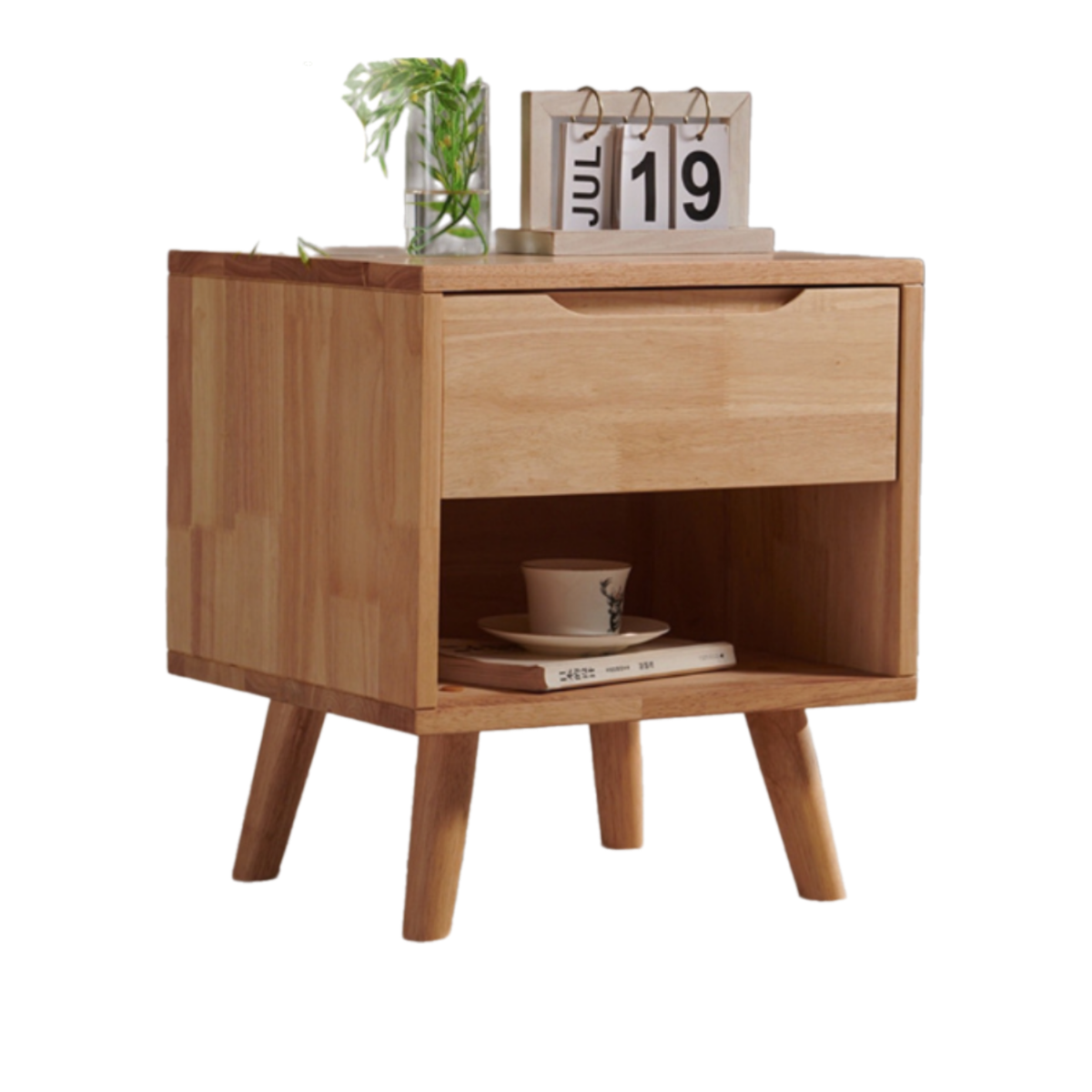 Genesis Furniture ตู้ข้างเตียง ชั้นวางของข้างเตียง โต๊ะข้างเตียง เฟอร์นิเจอร์ห้องนอน ตู้หัวเตียง 1 ลิ้นชัก รุ่น ST 09